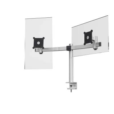 Soporte Monitor para 2 Pantallas con Mordaza de Mesa
