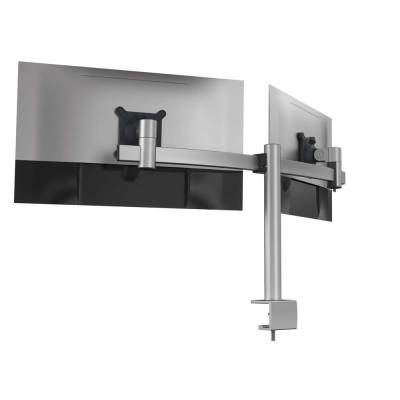 Soporte Monitor para 2 Pantallas con Mordaza de Mesa