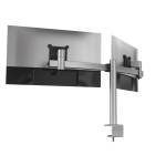 Soporte Monitor para 2 Pantallas con Mordaza de Mesa