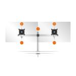 Soporte Monitor para 2 Pantallas con Mordaza de Mesa