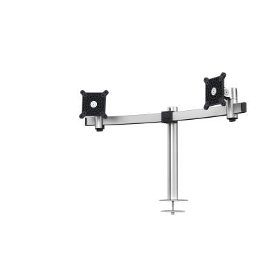 Soporte Monitor para 2 Pantallas con Pasador de Mesa