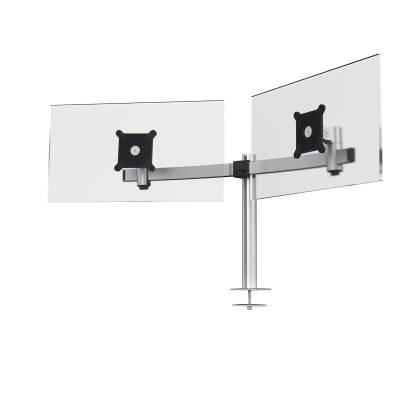 Soporte Monitor para 2 Pantallas con Pasador de Mesa