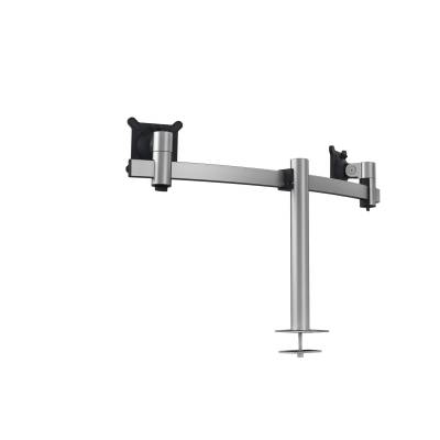 Soporte Monitor para 2 Pantallas con Pasador de Mesa