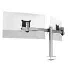 Soporte Monitor para 2 Pantallas con Pasador de Mesa