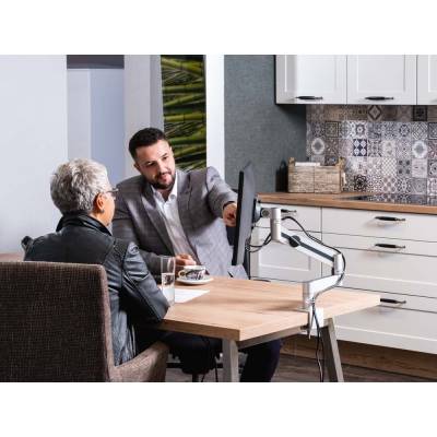 Soporte Monitor con Brazo para 1 Pantalla con Mordaza de Mesa