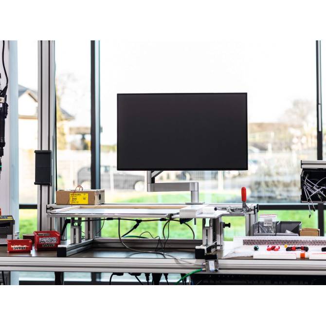 Soporte Monitor Brazo para 1 Pantalla con Pasador para Mesa