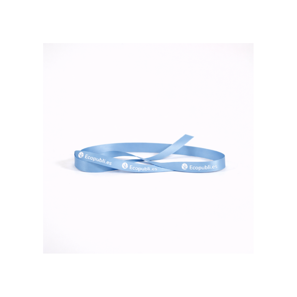 Cinta Regalo Personalizada Azul Claro 1000m Ancho 16 mm
