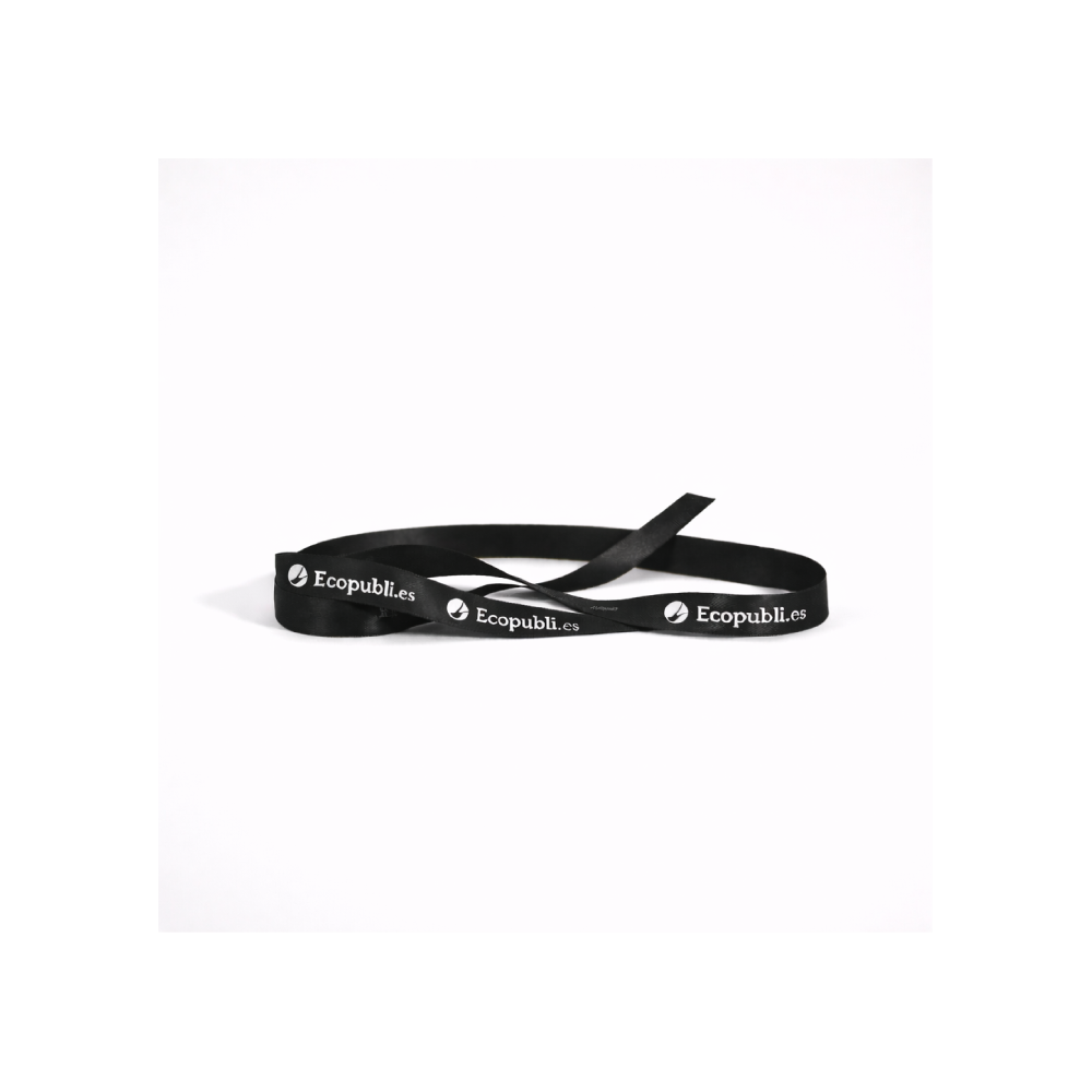 Cinta Regalo Personalizada Negra 1000m Ancho 16 mm
