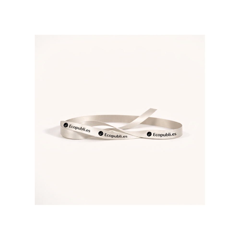 Cinta Regalo Personalizada Blanco Roto 1000m Ancho 16 mm