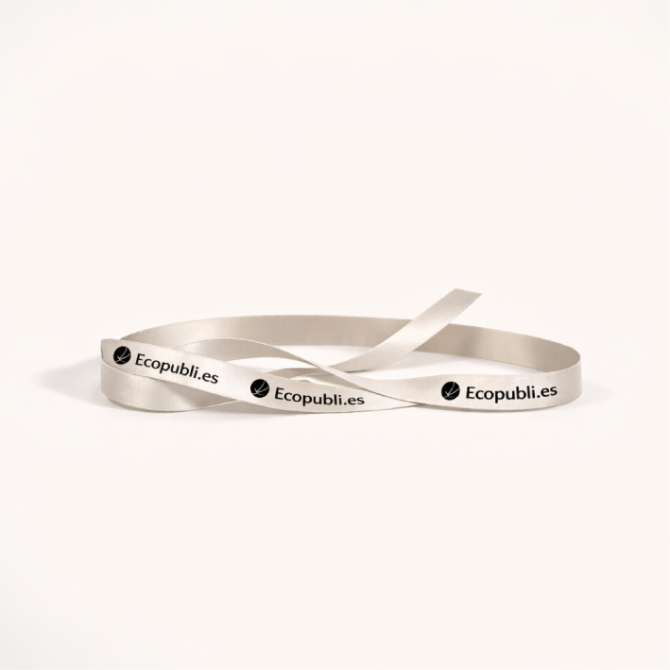 Cinta Regalo Personalizada Blanco Roto 1000m Ancho 16 mm
