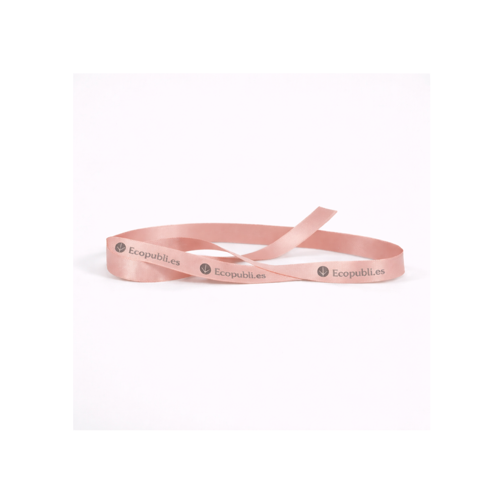Cinta Regalo Personalizada Rosa Polvo 1000m Ancho 16 mm