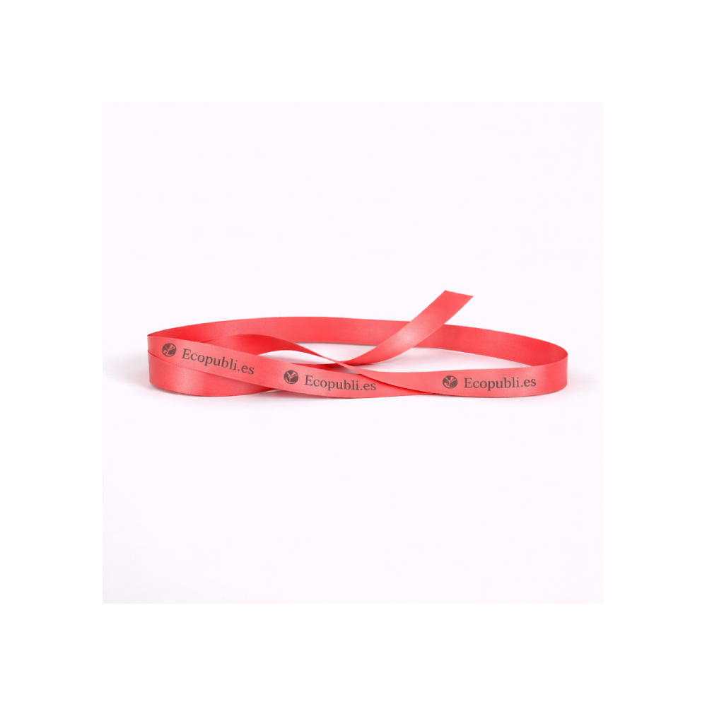 Cinta Regalo Personalizada Rosa Coral 1000m Ancho 16 mm