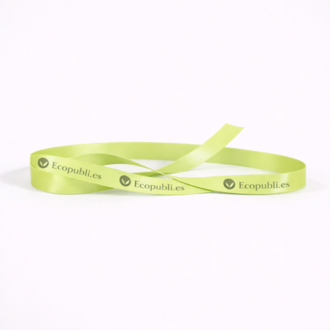 Cinta Regalo Personalizada Amarillo Fluor 1000m Ancho 16 mm