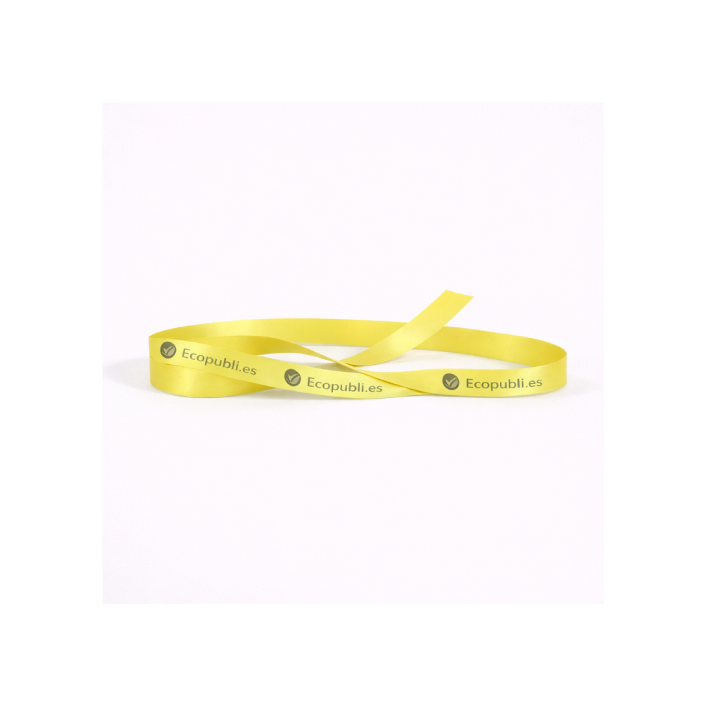 Cinta Regalo Personalizada Amarillo Limón 1000m Ancho 16 mm