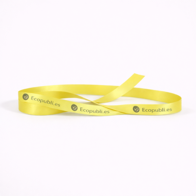 Cinta Regalo Personalizada Amarillo Limón 1000m Ancho 16 mm