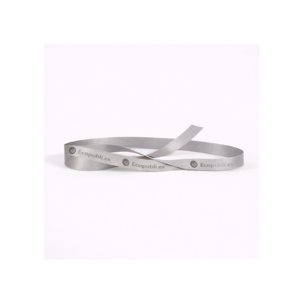 Cinta Regalo Personalizada Gris 1000m Ancho 16 mm