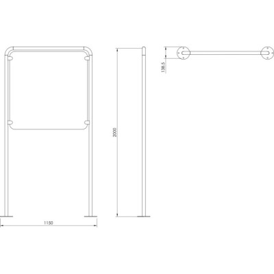 Cartel Informativo Aluminio Dibond 115x200 | Exterior resistente