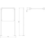Cartel Informativo Aluminio Dibond 115x200 | Exterior resistente