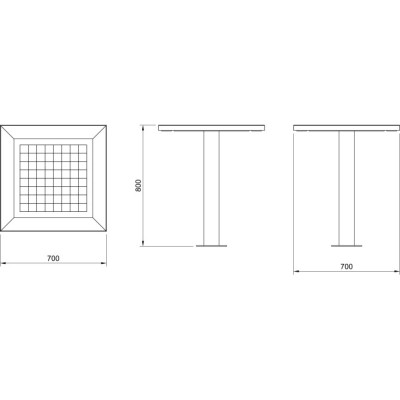 Mesa PSMTCH01000. Mobiliario Urbano de Calidad Ecopubli.