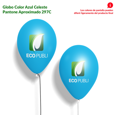 Globo Publicitario Azul Celeste