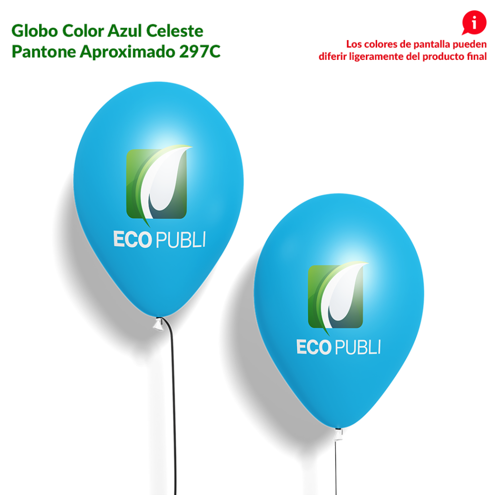 Globo Publicitario Azul Celeste
