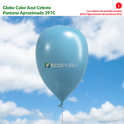 Globo Publicitario Azul Celeste