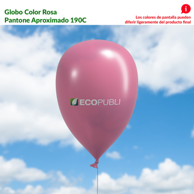 Globo Publicitario Rosa. Producto Ecopubli de calidad.