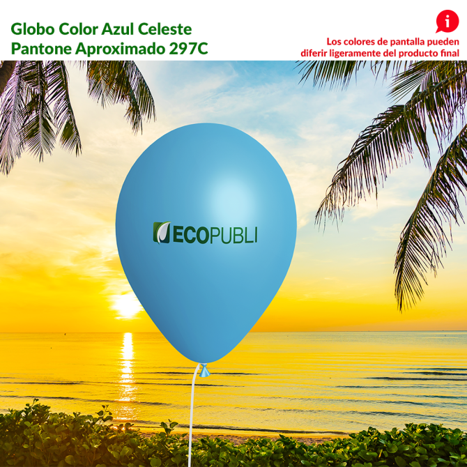 Globo Publicitario Azul Celeste