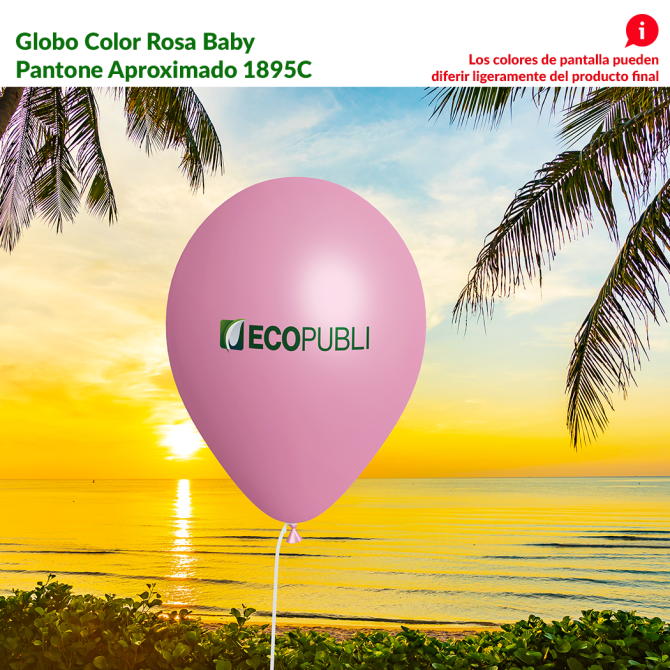 Globo Publicitario Rosa Baby