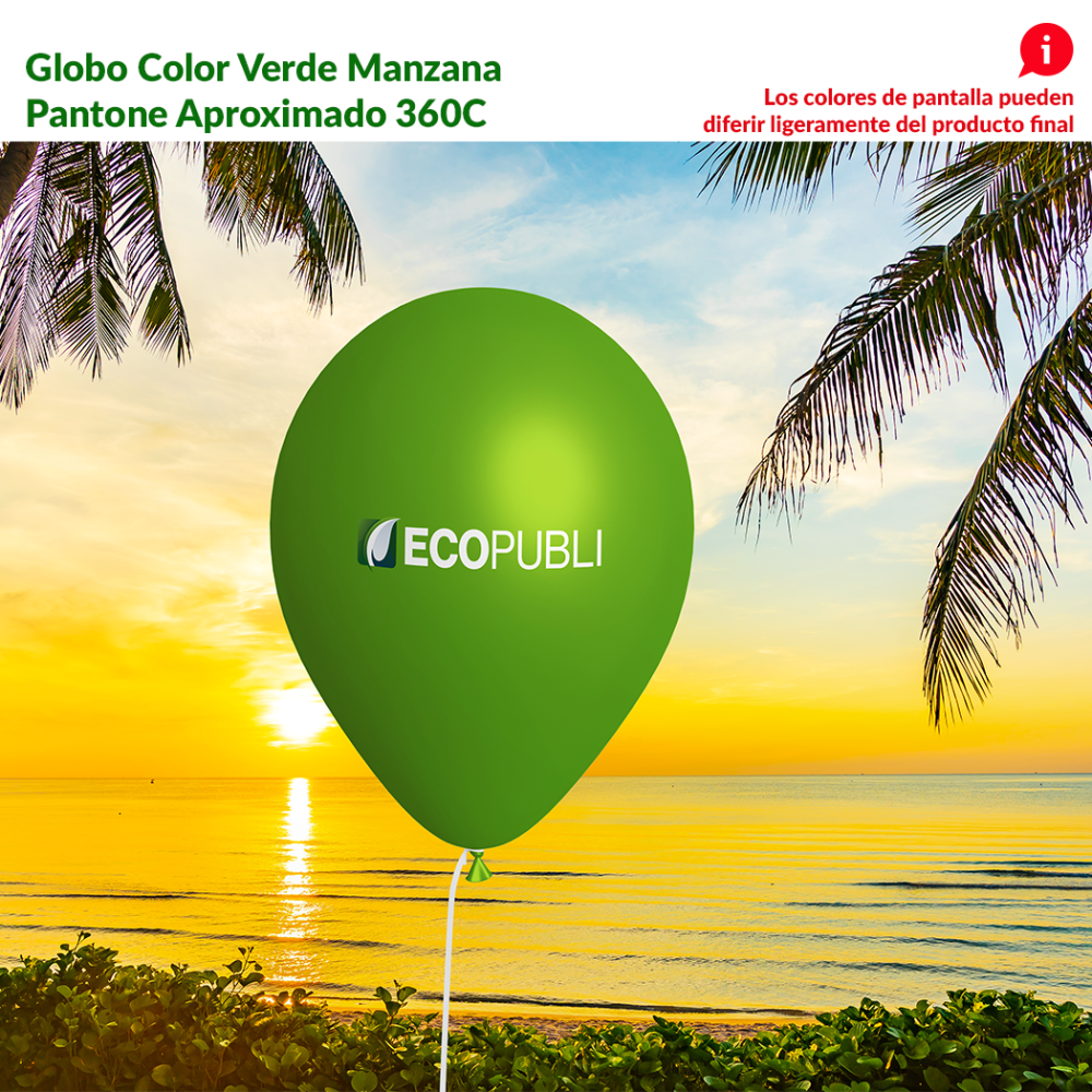 Globo Publicitario Verde Manzana