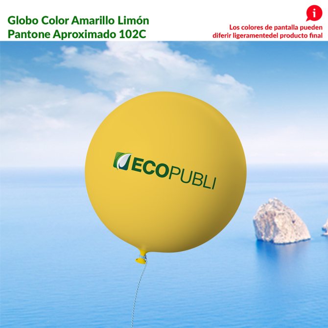 Globo Publicitario Amarillo Limón