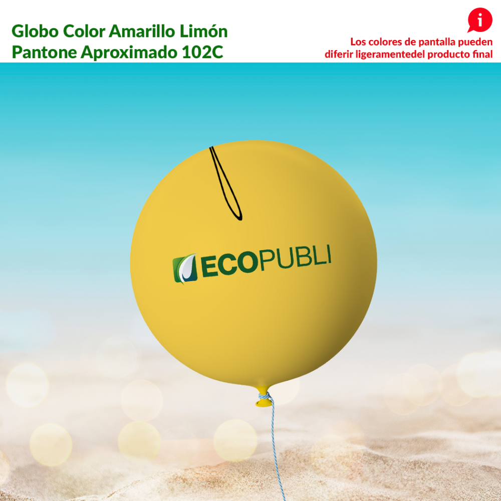 Globo Publicitario Amarillo Limón