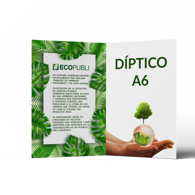 Díptico Estándar A6 Sostenible PEFC