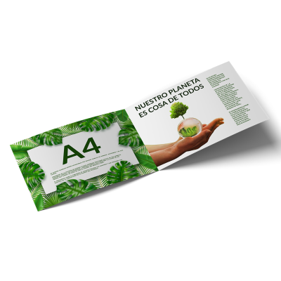 Díptico Apaisado A4 Sostenible PEFC