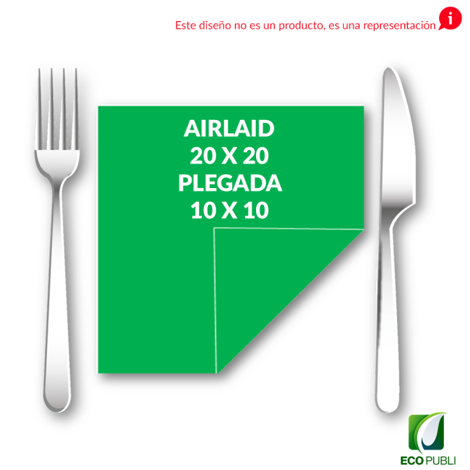 Servilleta 10x10 Cerrada Tissue Seco Plegado en Cruz