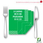 Servilleta 15X15 Cerrada 3 Capas Plegado en Cruz