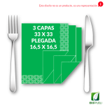 Servilleta 16.5X16.5 Cerrada 3 Capas Plegado en Cruz