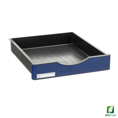 Cajón grande para estructura A4 azul.