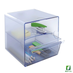 Cubo Archivador con divisor y un cajón Azul.
