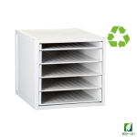 Cajetín modular cinco baldas gris. Ecopubli.
