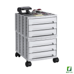 Archivador modular sostenible con ruedas. Ecopubli.
