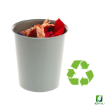 Papelera sostenible 18L gris ecopubli
