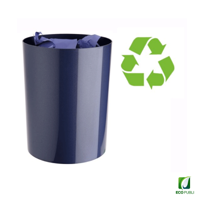 Papelera eco 18L azul ecopubli