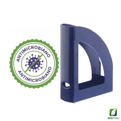 Cajetín de archivo antimicrobiano azul ecopubli