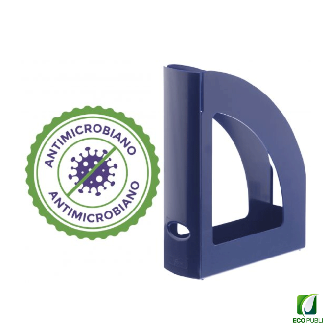 Cajetín de archivo antimicrobiano azul ecopubli