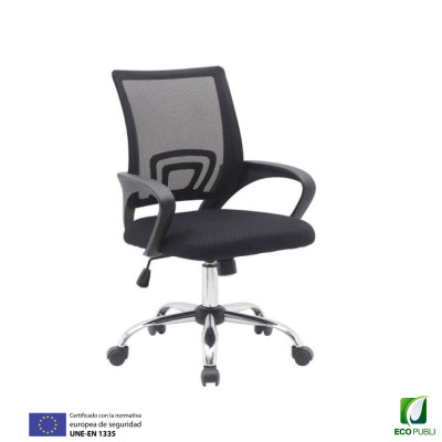 Silla Ergonómica Operativa Baza Negra. Ecopubli.