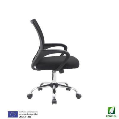 Silla Ergonómica Operativa Baza Negra. Ecopubli.