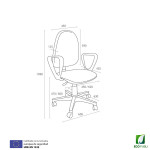 Silla Ergonómica Operativa León Azul