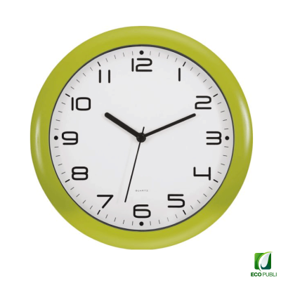 Reloj de Pared Analógico Silencio Verde