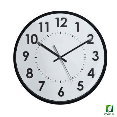 Reloj de Pared Analógico Silencio Up Negro